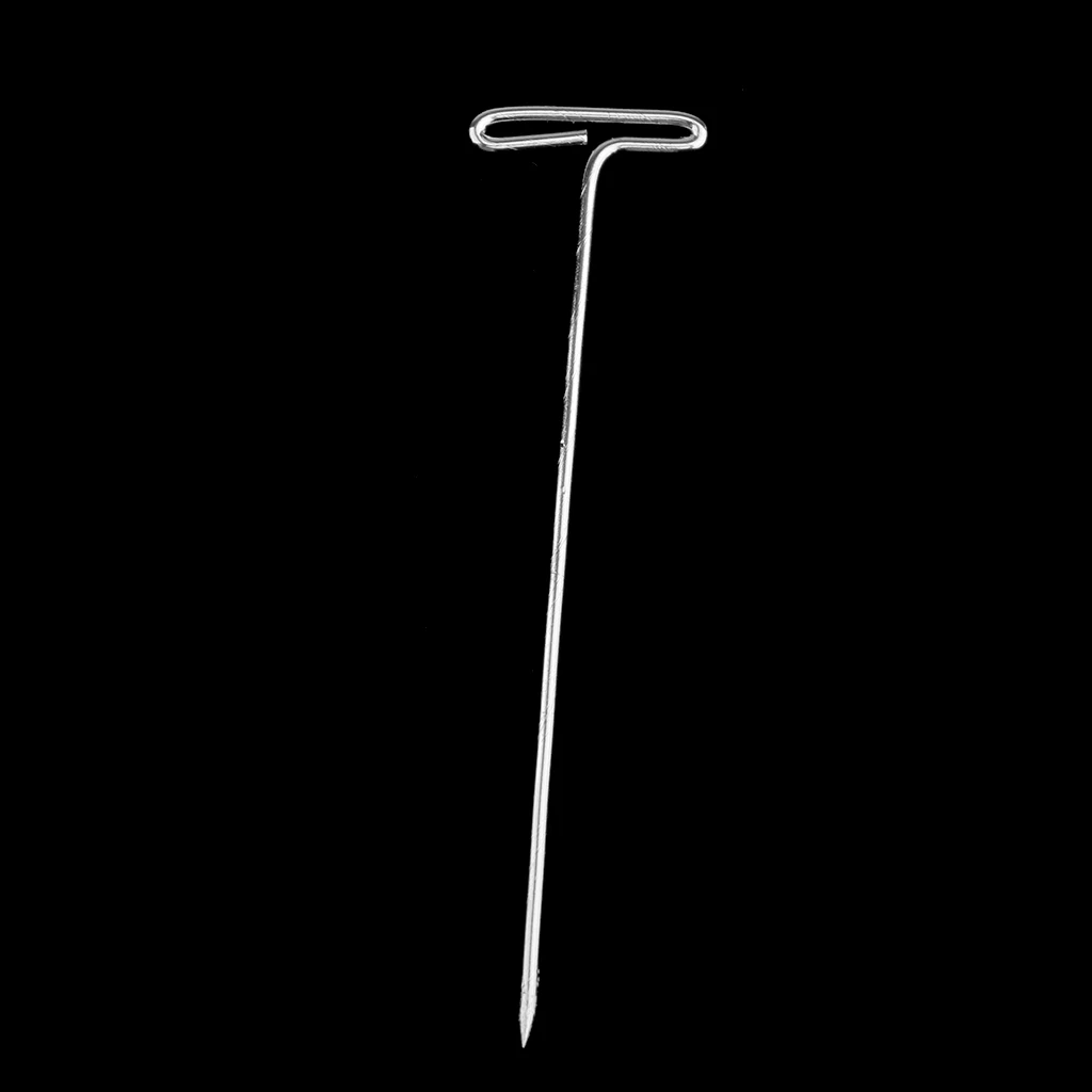 100pcs/Box Wig T Pins for Holding Wigs Silver 6 Sizes T-pins Styling Tools Wig Display Hair Extensions Hook Needles Clips Pin