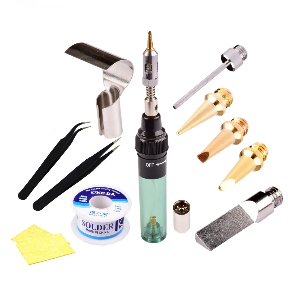 

10pcs High Quality Electronics DIY MT-100 Tool Gas Soldering Iron Gun Blow Torch Cordless Solder Iron Pen