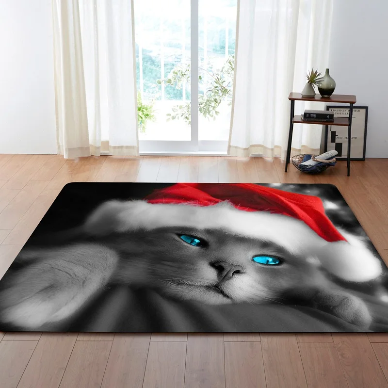 3D современные ковры с милым животным котом и мультяшным принтом для гостиной, детские ковры, напольные ковры для спальни, большое одеяло буррито