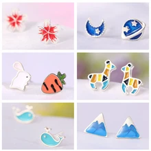 XIYANIKE/горячая распродажа, милые серьги-гвоздики из стерлингового серебра 925 пробы, серьги-гвоздики, аксессуары для женщин