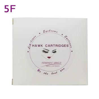 

10 Pieces/Box 5F Flat Permanent Makeup Cartridge Tattoo Needles for Eyebrow Eyeliner, Lips fit for Permanent Makeup Pen Machine