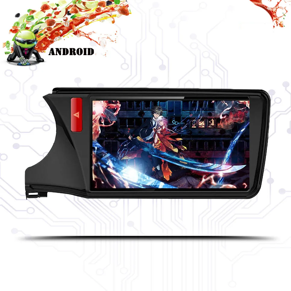 Cheap 10.1 Inch Android 9.0 Octa Core RAM 4GB Fit HONDA CITY 2014 2015 2016 2017 2018 Car DVD CD Player Navigation GPS Radio System 1