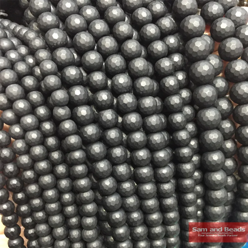 Натуральный матовый камень граненый черный агат карнеол бусины 4 6 8 10 12 мм выбрать размер для браслета ожерелье изготовление BCB32