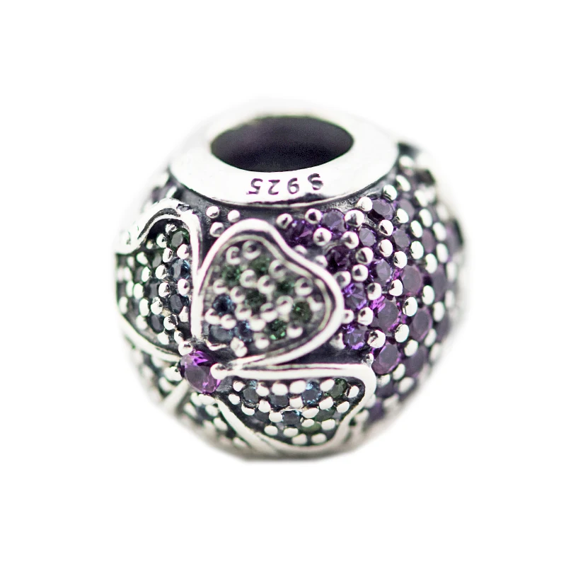 

Pandulaso Spring Glorious Bloom Flower Crystal Charms for Jewelry Making Fit Women DIY Bracelets New Fashion Silver 925 Jewelry