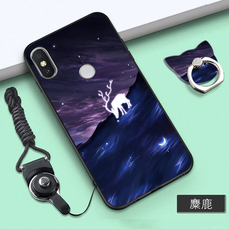 

Xiaomi Redmi S2 Case 5.99 inch Cute Style Black Frame Cartoon Painted 3D Phone Shell Cover Case For Redmi S2 Global Version#001