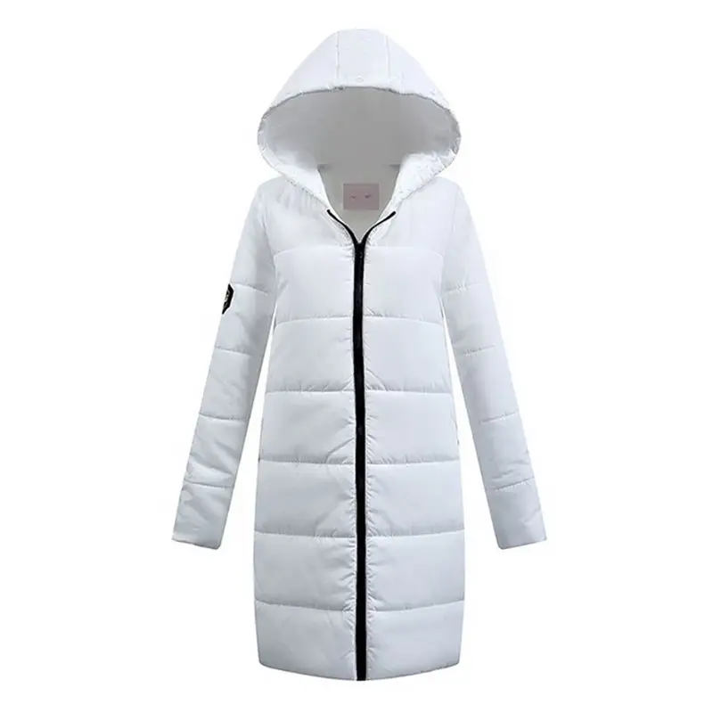 

Sisjuly White Simple Winter Warm Parkas Cotton Padded Jackets Women Coat Casual Slim Thick Hooded Female Parkas Long Outwears
