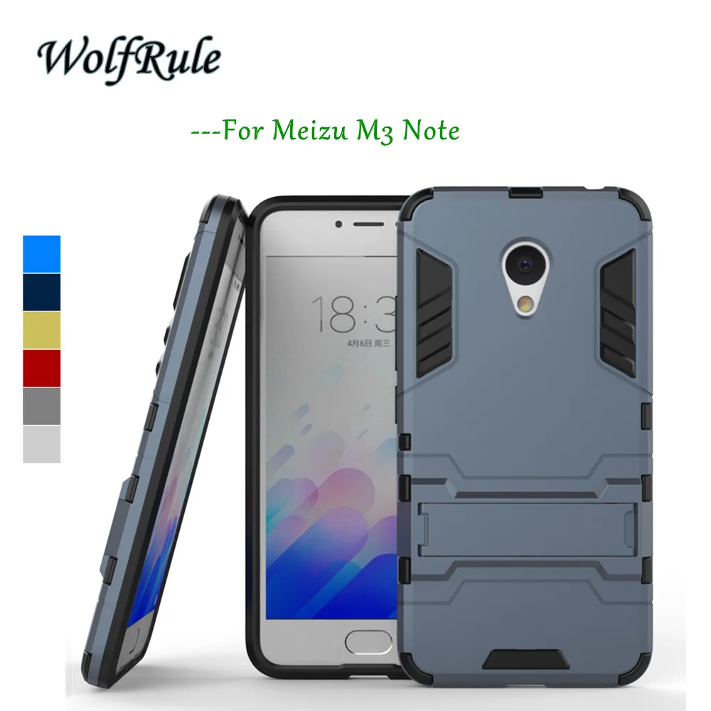 

Phone Case Meizu M3 Note Cover Soft Silicon & Slim Plastic Case For Meizu M3 Note Case WolfRule Anti-knock Holder Stand <