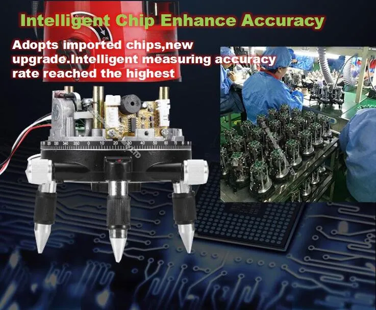 Само-лазер для выравнивания уровня 360 градусов Поворотный Балансирующий перекрестный лазерный уровень линии 5 линий 6 точек уровень с открытый режим и режим наклона со штативом