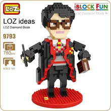 LOZ Blocks Character Anime Magician Movie Action Figure Block Plastic Assembly Toys Educational Diamond Block Nano Brick 9793