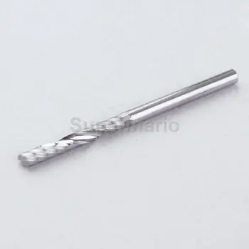

5PCS 3.175mm x 22mm Drill Bits for Metal Premium Quality Solid Gernmany K55 Carbide One Flute Spiral CNC Bit