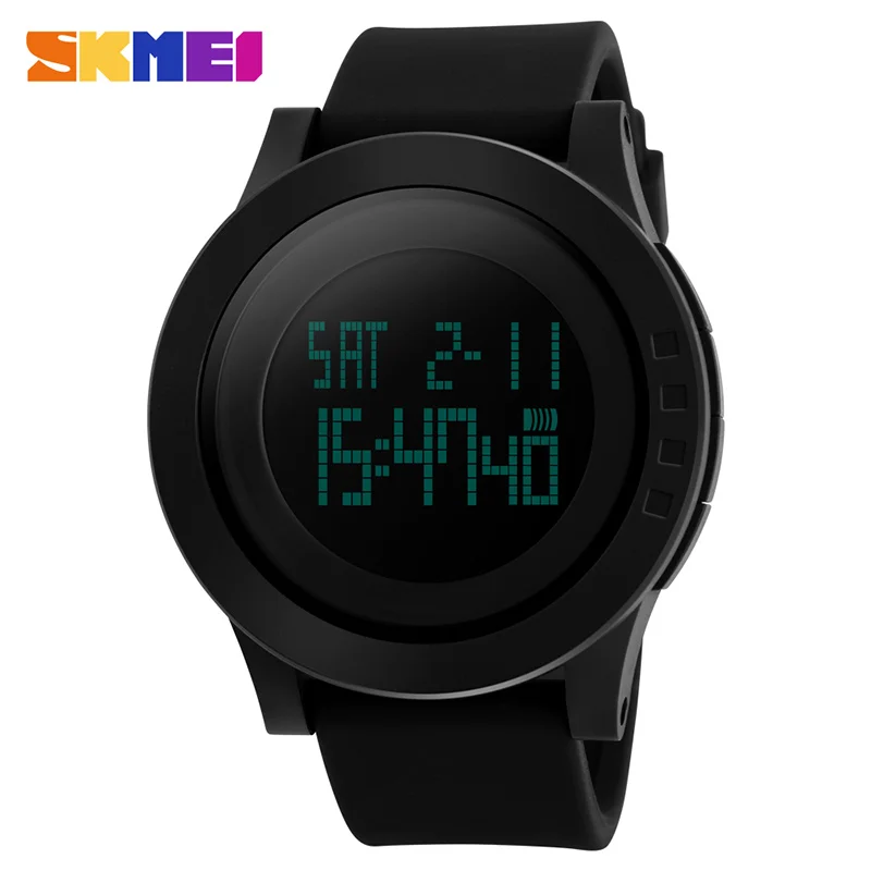 

SKMEI Large Dial Electronic Men Sports Watch LED Digital Wristwatch Waterproof Alarm Calendar Watches relogio masculino 1142