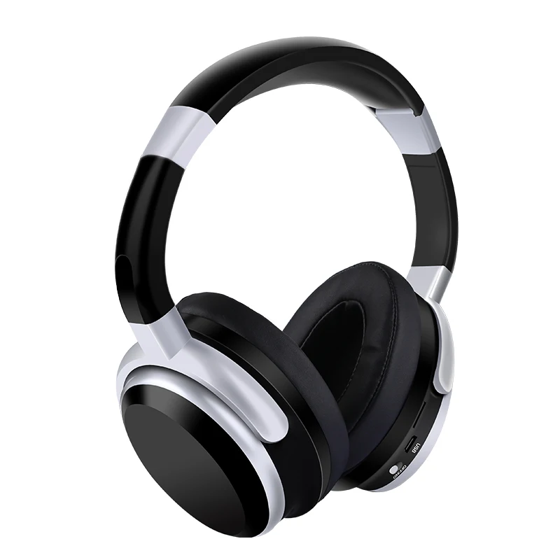 

Active Noise Cancelling Wireless Headset Bluetooth Stereo Headphones With Mic Hifi Earpiece Music Headset Support FM TF Card