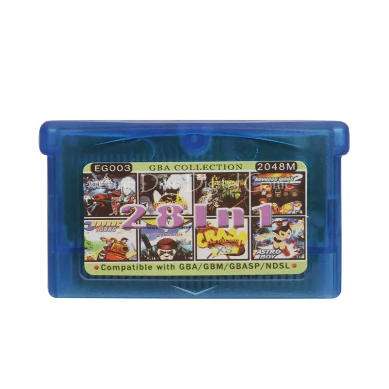 

Nintendo GBA Video Game Cartridge Console Card Collection English Language EG003 28 in 1