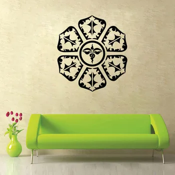 

9502 Yoga Mandala Om Indian Buddha Symbol Mehndi Vinyl Wall Decal Home Decor Wall Sticker Home Decor Living Room