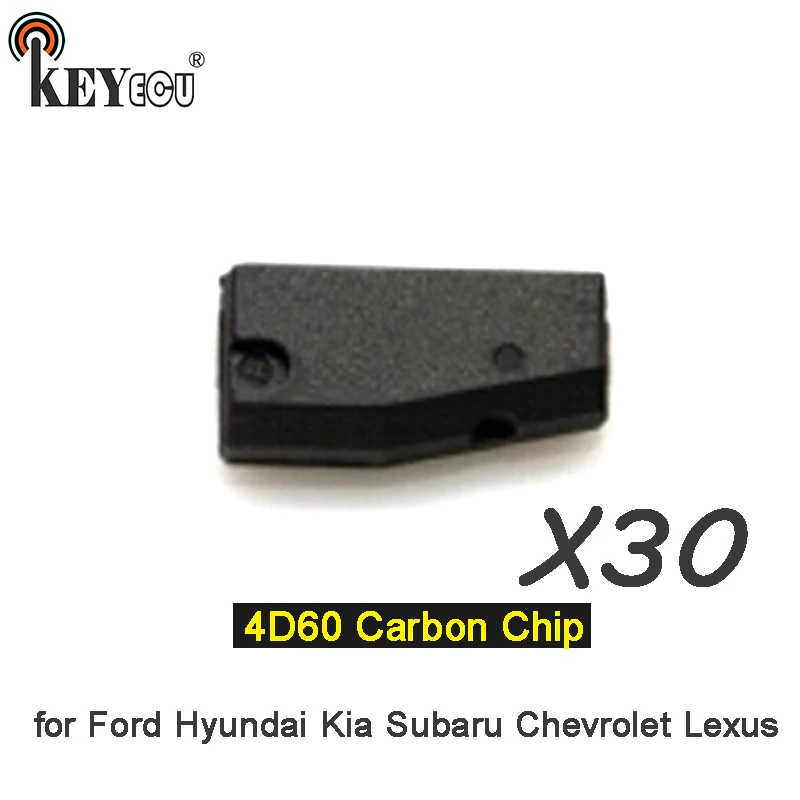 KEYECU 30x 4D60 Chip Pg 1:FF 80Bit Transponder Remote key Car Carbon for Ford Hyundai Kia Subaru Chevrolet Lexus | Автомобили и