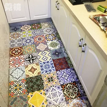 

1PCS Mediterranean Style Self Adhesive Tile Art Wall Decal Sticker Diy Kitchen Bathroom Home Decor 20x20cm