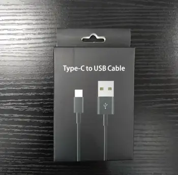 

New Paper Retail Package Box for Type-C Data Cable Charger Line Black White Package Boxes for Type C USB 3.1 data Line
