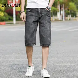 2019 летние Для Мужчин's Джинсовые шорты хорошее качество мужские короткие джинсы хлопок твердые прямые ретро Короткие джинсы Гэри