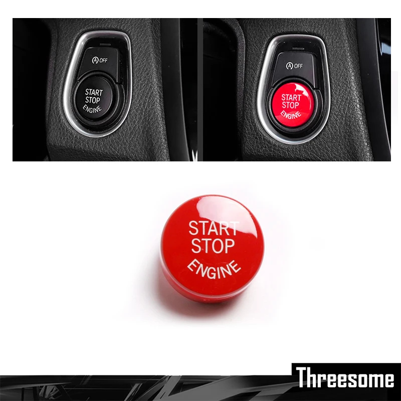 

SRXTZM For BMW F30 F10 F34 F15 F25 F48 X1 X3 X4 X5 X6 Car Engine Start Stop Button Red Color Replace Upgrade Car-Styling