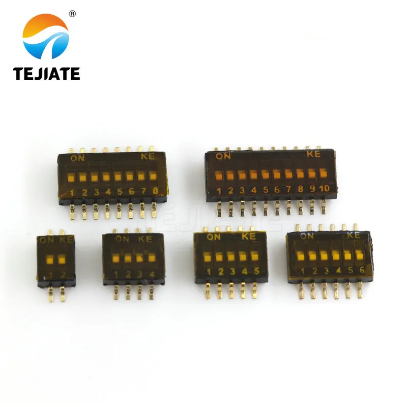 5 шт. Скользящий тип SMT переключатель SMD DIP 1 27 мм Шаг 2 ряда 4 контакта положения/8 Pin