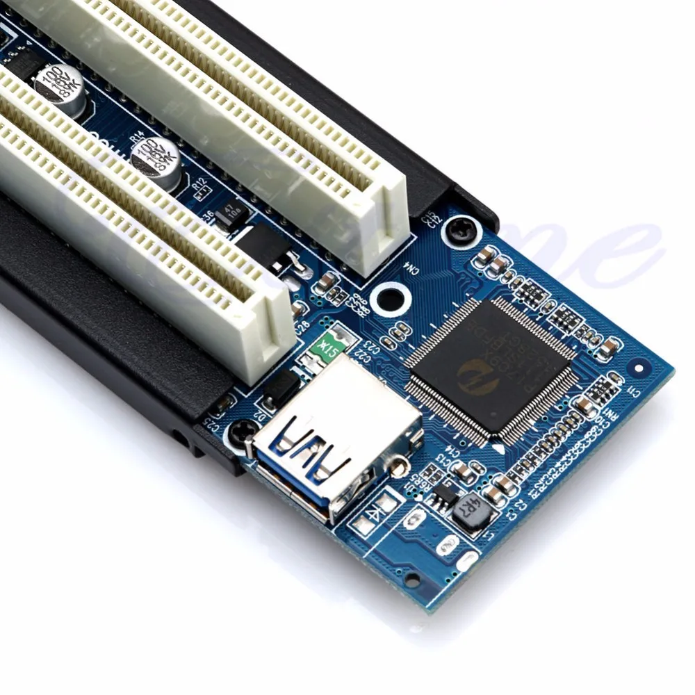 PCI-E Express X1 для PCI Dual Riser удлинительная Адаптерная карта с кабелем USB 3,0 2,6 футов