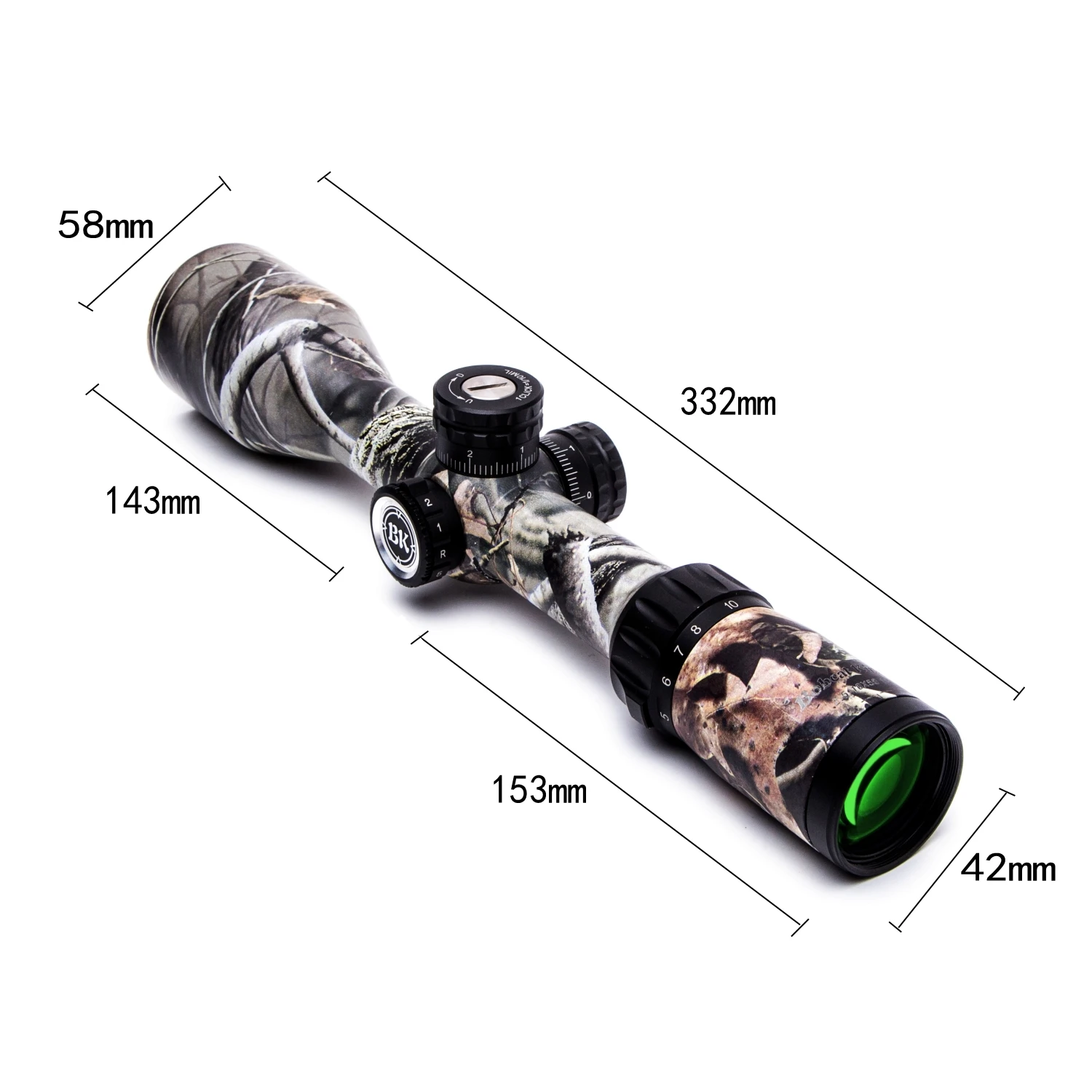 Bobcat King Optics BK 2,5-10x50 IR диаметр короткий оптический прицел с подсветкой охотничий прицел со стеклом Улучшенная сетка быстрый фокус