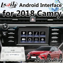 Plug & Play Android GPS Box Navegação para 2018 Camry Integração Mirrorlink, WIFI, Mapa Online, botão de Controle do bluetooth OEM