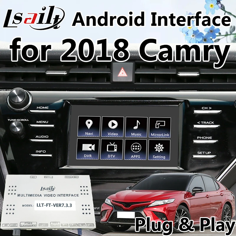Plug Play Android GPS Navigation font b Box b font for 2018 Camry Integration Mirrorlink WIFI