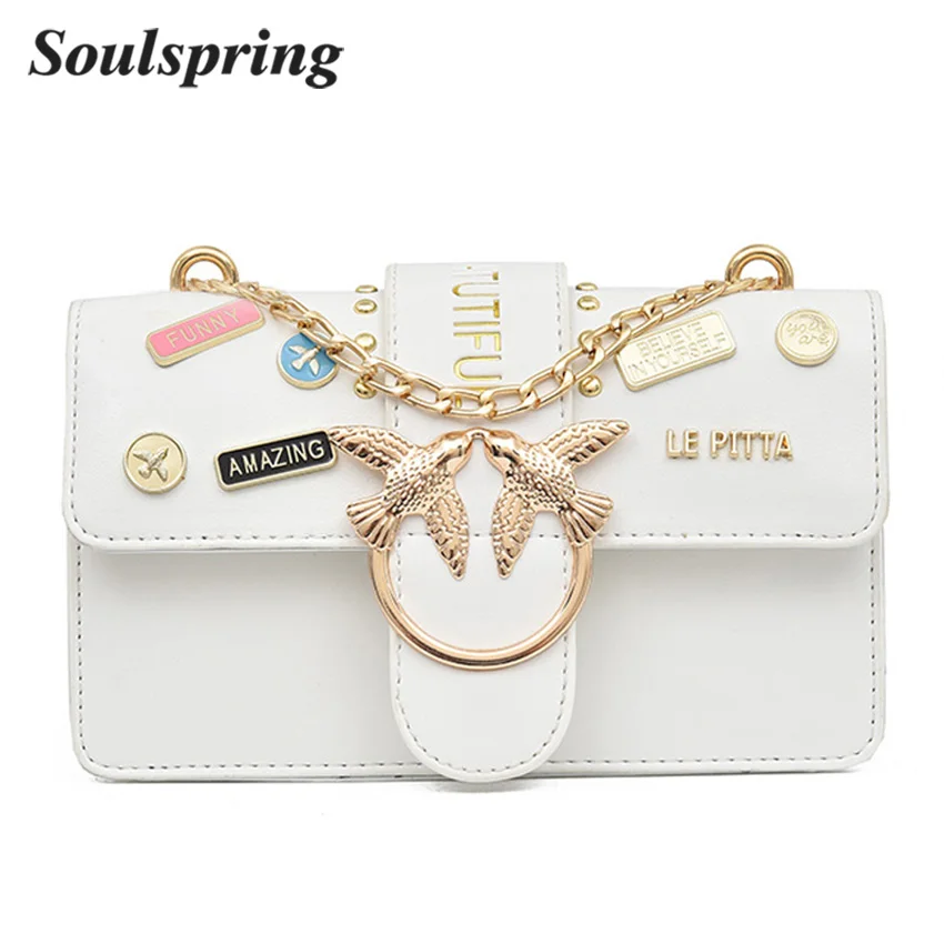 Beste SOULSPRING Modemerk Vrouw Handtassen Portemonnees Crossbody Tassen Voor Vrouwen 2018 Dames Luxe PU Lederen Schouder Tas