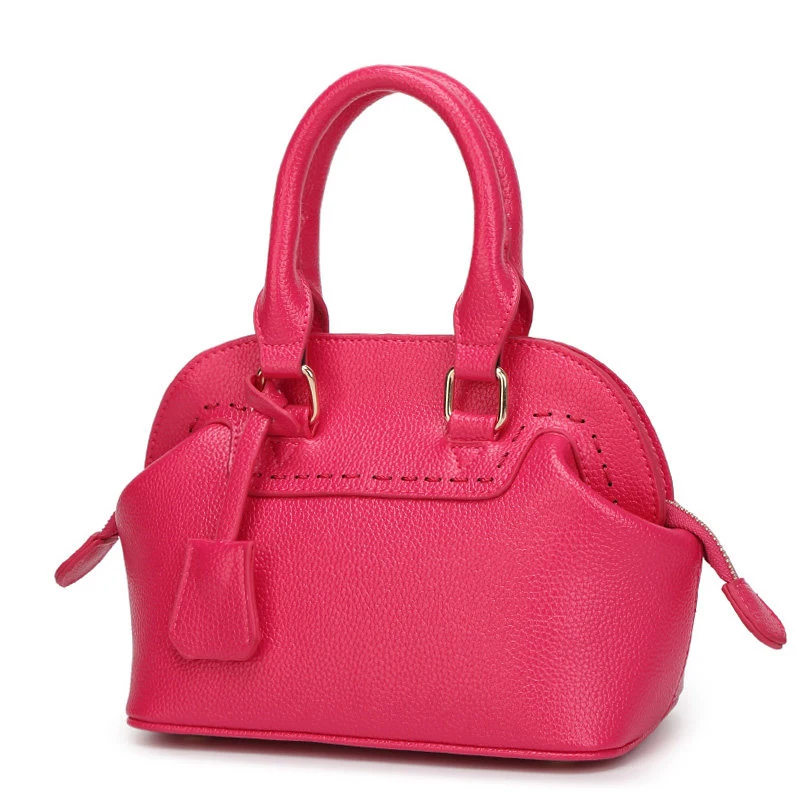 Beige Hot Pink MINI Shoudler Bag Women Classy Shell Bag Sweet Style Ladylike PU Leather Shoulder