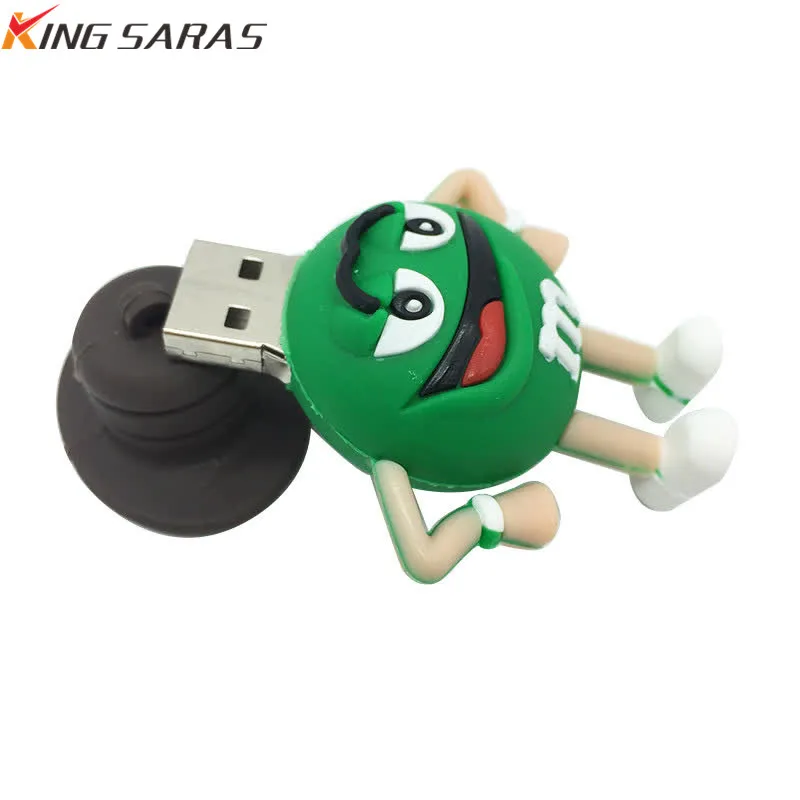 Usb флеш-накопитель с героями мультфильмов M chocolate beans usb 2,0 4 ГБ 8 ГБ Флешка 16 ГБ 32 ГБ 64 Гб 128 ГБ usb-носитель Флешка