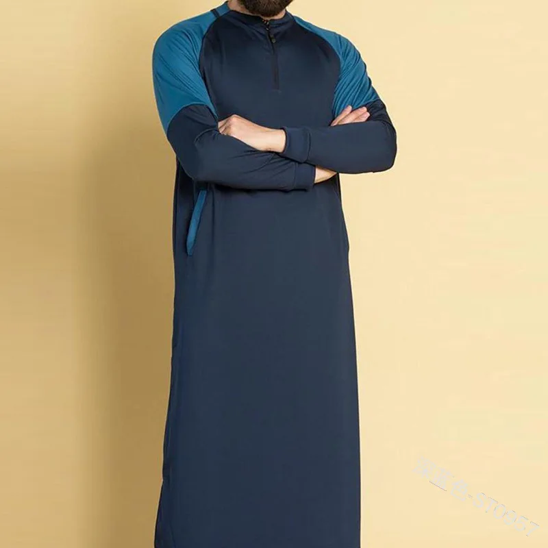 Для мужчин Абая, для мусульман Костюмы мусульманская одежда для Дубай Арабские накидки и таубы халаты кафтан традиционной Костюмы с длинным рукавом однотонные Саудовская Аравия Homme мужская одежда