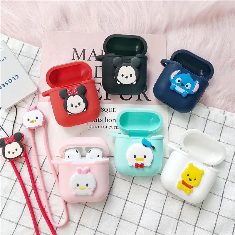 Hot Selling Cartoon Earphone Silicone Case For Apple