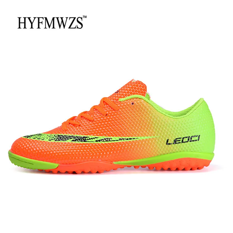 HYFMWZS Оригинальные кроссовки Footbal Superfly противоскользящие мужские сникерсы газон футбольная обувь домашняя мужская футбольная Бутсы Chuteira - Цвет: Orange