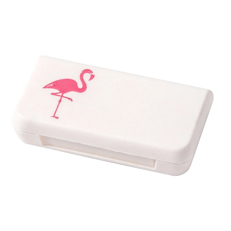 Unibird 1 шт. мини медик комплект портативный открытый семья путешествия securet медицина коробка для хранения 3 сетки дома лекарств таблетки контейнер - Цвет: Flamingo