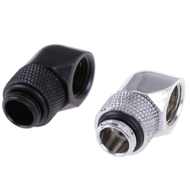

1pc G1/4 Thread 90 Degree Fitting Adapter Rotary Fitting Water Cooled Connector For PC Water Cooling System New