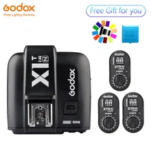 Godox 3x XTR-16 Wireless 2.4G Power Control Flash Receivers + X1T-N TTL Wireless Transmitter for Nikon DE300 DE400 SK300 SK400 godox 2x xtr 16 wireless 2 4g power control flash receivers x1t n ttl wireless transmitter for nikon camera to godox ad180 ad360