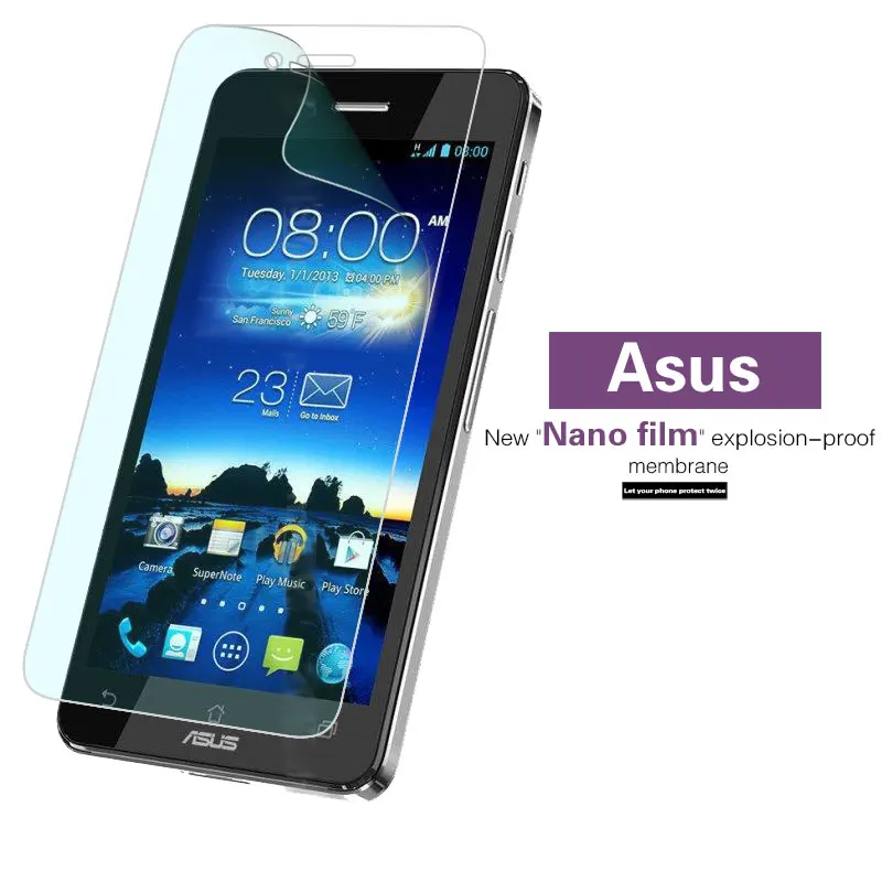 Взрывозащищенная нано мягкая пленка для ASUS PadFone Infinity 2 A86 Zenfone 4 A400CG A450CG A500CG A600CG T00G