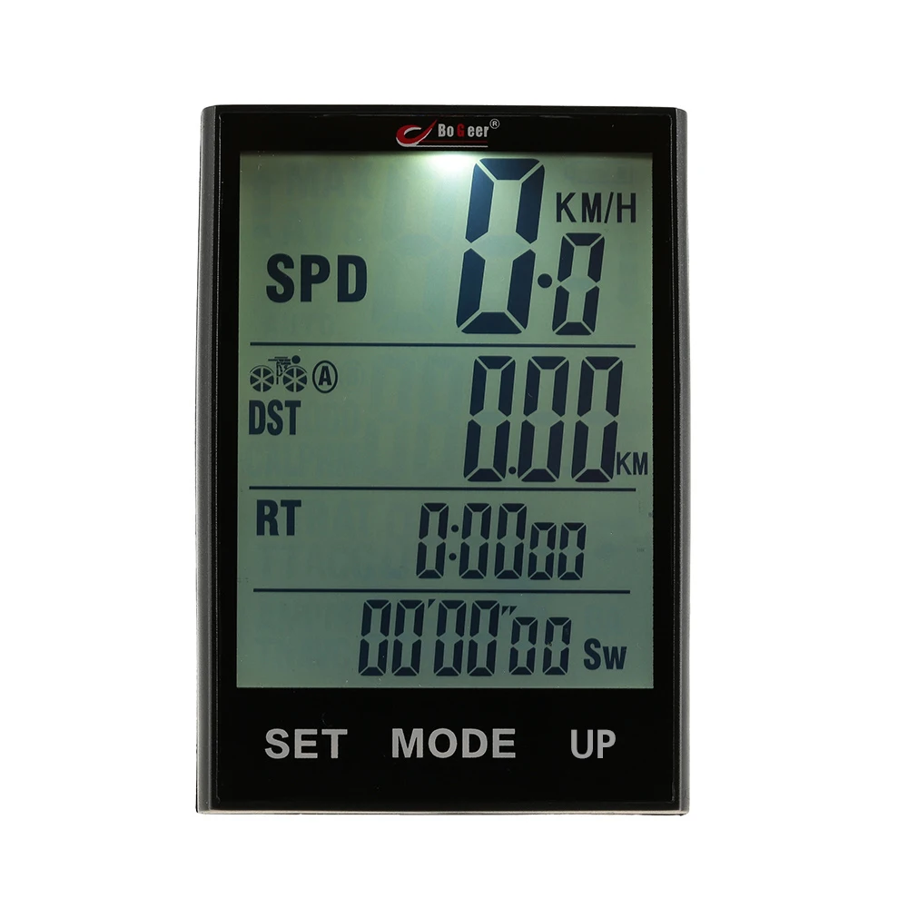 Bike Computer Wireless Bicycle Speedometer Odometer Temperature Backlight Water Resistant for Cycling Riding Multi Function
