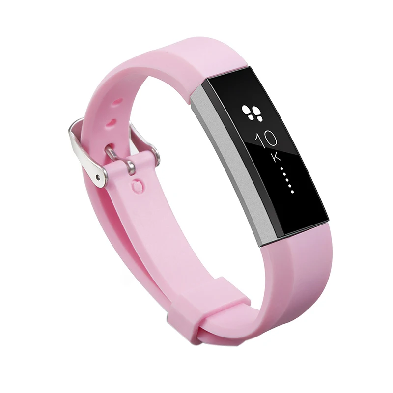 Sports Safety Replacement TPE Wristband Strap Metal Clasp Buckle For Fitbit Alta Bracelet Tracker Wrist Support Band Strap