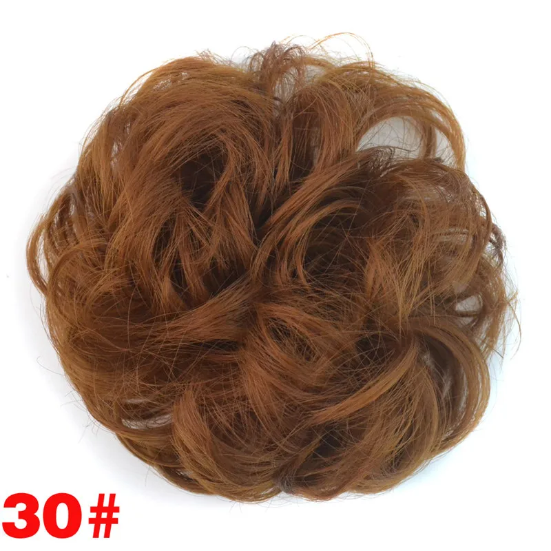 LNRRABC распродажа, женские, дамские, девичьи головные уборы, синтетические волосы, шиньон, эластичные волосы, пучок для наращивания, кудрявые, резинки, пряди для волос - Окраска металла: 30
