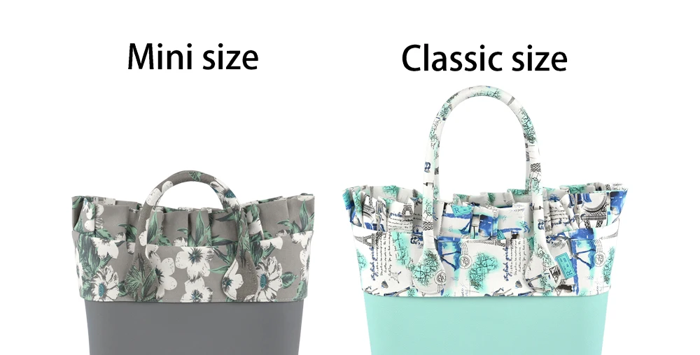 Tanqu классический мини воланом цветочный холст ткань отделка с оборкой складки для Obag O сумка аксессуар