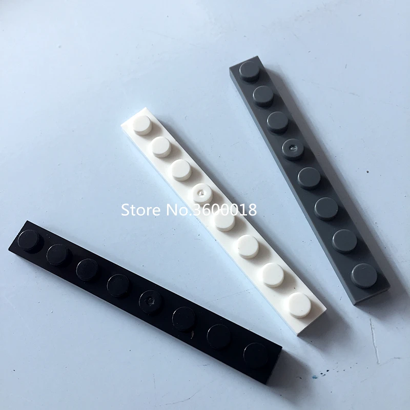 30 шт./лот Decool 1*8 пластина совместима с 3460 3D 1x8 MOC кирпич DIY Блок Собрать Частицы