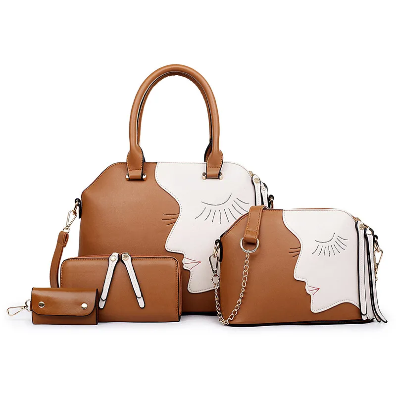 

Designer leather purses and handbags famous brand shoulder crossbody bags for women wallet Key bag 4 bag set bolsa feminina 2019