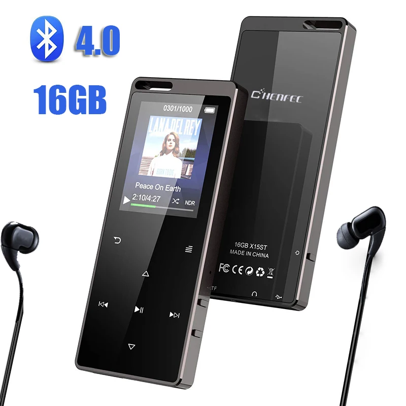 C15 HIFI MP3 Player With Headphones bluetooth4.0 FM Radio E-Book Reading Mini USB Music Player Audio Lecteur MP3 Walkman LCD