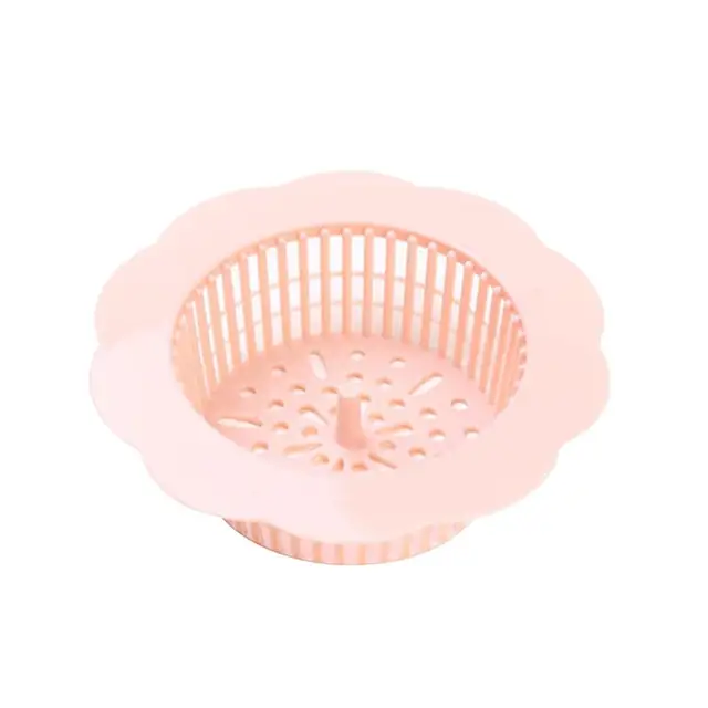 Rosenice Kitchen Bathroom Plastic Mesh Sink Strainer Flower Shaped Rosenice Kitchen Bathroom Plastic Mesh Sink Strainer Flower Shaped Round Basket Accessories Random Color