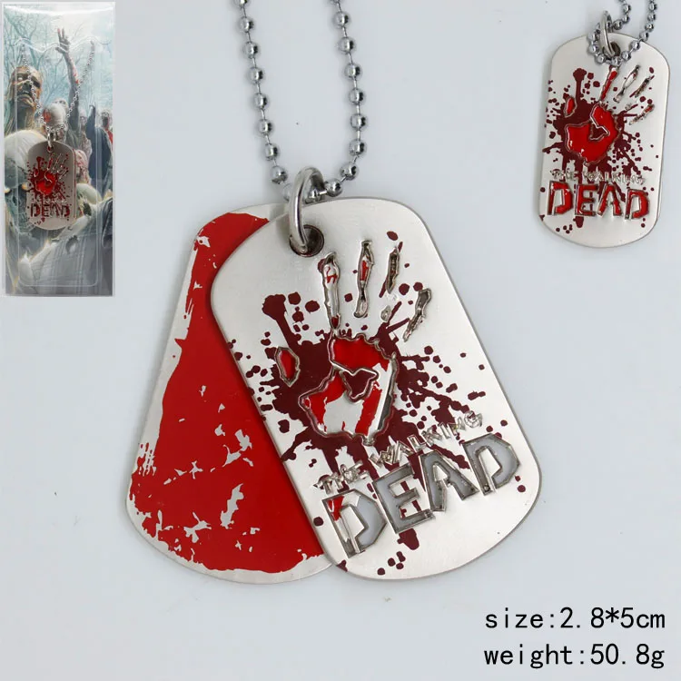

COSANER The Walking Dead Pendant Necklace Captain America Mens Pendant Necklace For Men Jewelry Choker Punk Necklace Party Gift
