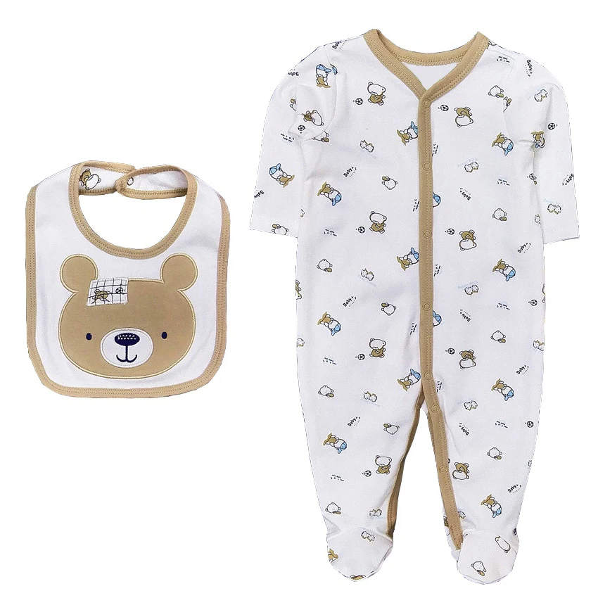 

Newborn baby clothes for boys clothing 100% cotton cartoon long sleeve O-neck bear cartoon bebe infant clothes