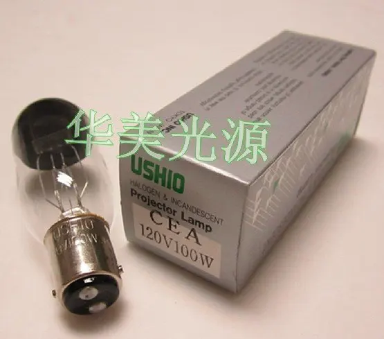 

USHIO HALOGEN INCANDESCENT PROJECTOR LAMP CEA 120V 100W DOUBLE CONTACT OPTICAL INSTRUMENT LAMP