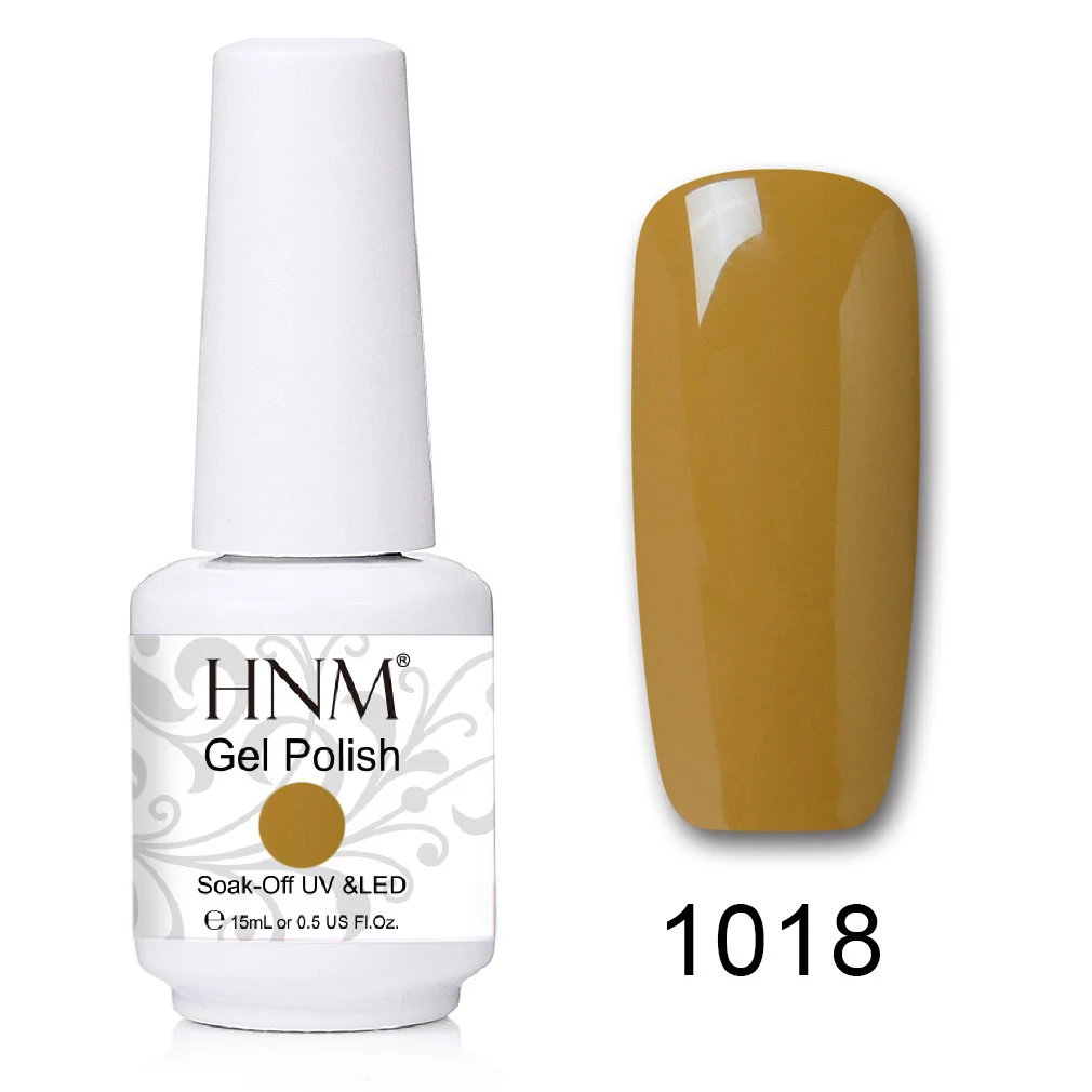 HNM 15 мл УФ-гель для ногтей лак удаляющийся замачиванием светодиодный светильник Гель-лак Полуперманентная живопись желлак Лаки лакукер штамповка эмаль - Цвет: 1018